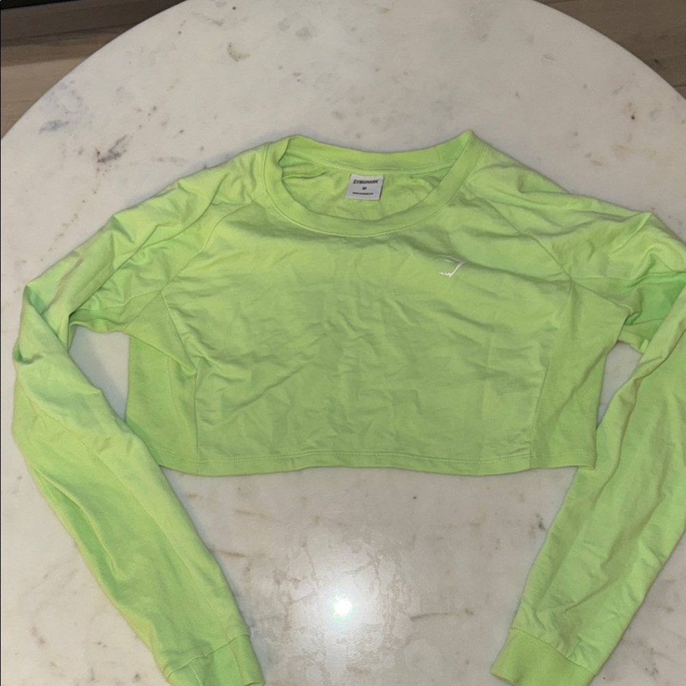 Gymshark Women's medium Lime Green Crop Top